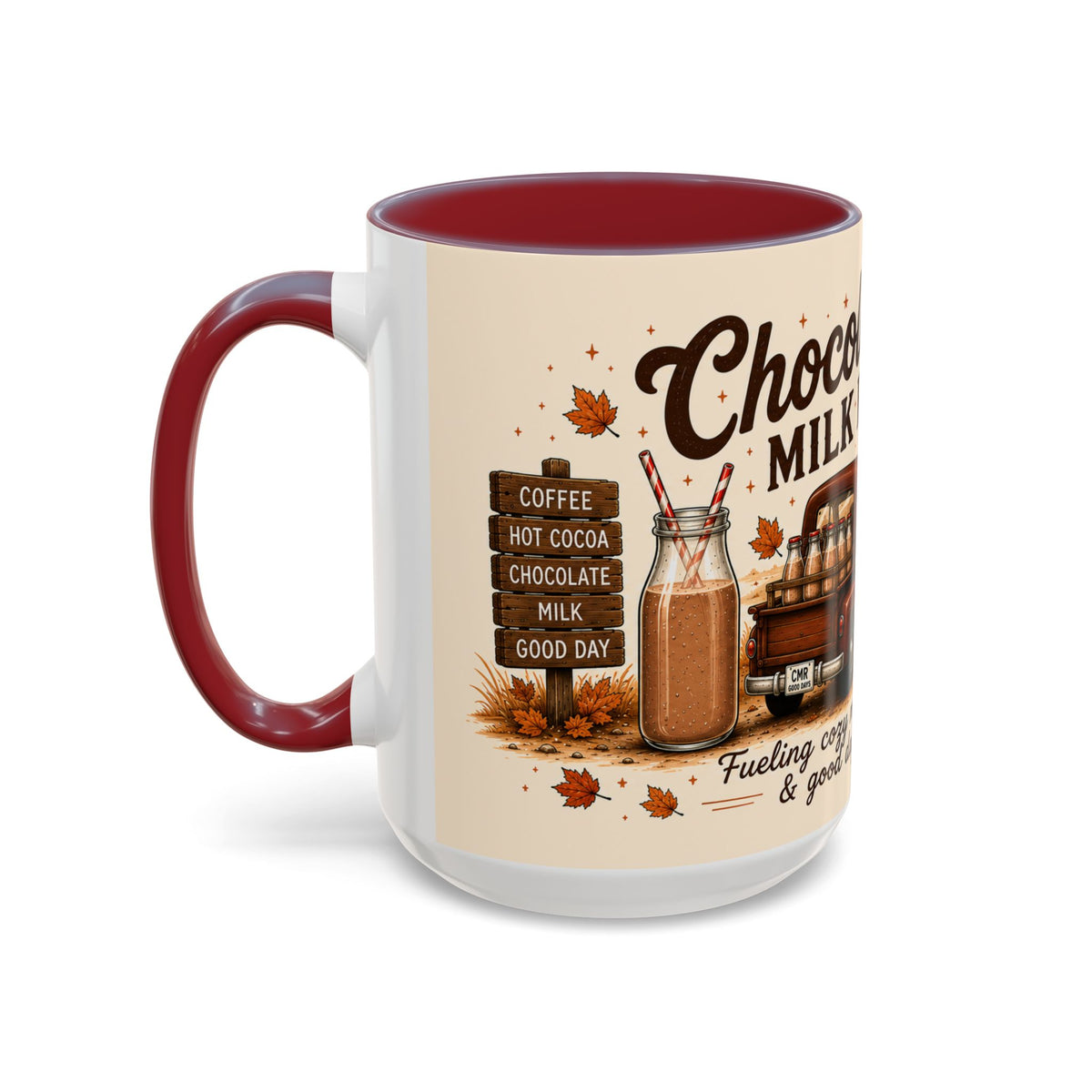Chocolate Milk Run 15 oz Accent Mug | Cozy Fall Coffee Mug