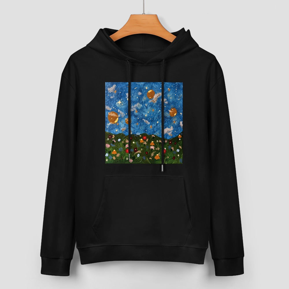 Celestial Wildflower Meadow — Original Art Hoodie