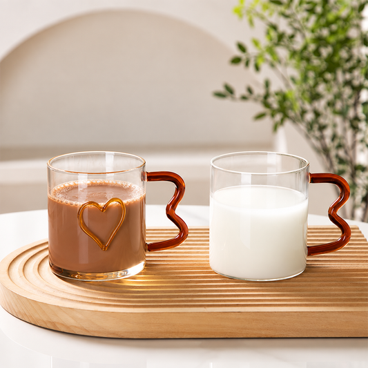 Brown Handle Glass Mug – Chocolate Milk, Coffee & Hot Chocolate