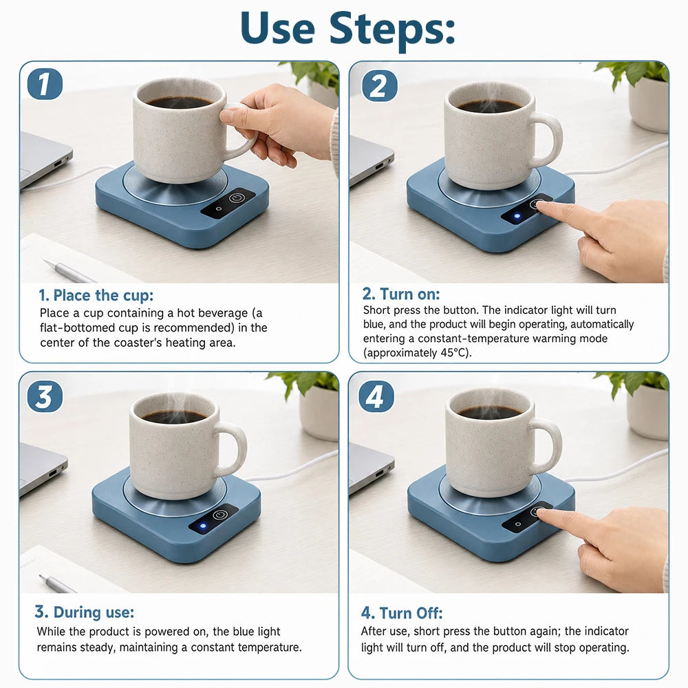 T4CMR Coffee & Chocolate Milk Mug Warmer – Constant Temperature