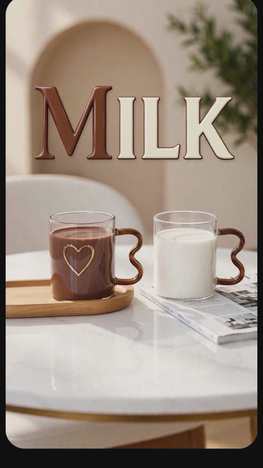 Brown Handle Glass Mug – Chocolate Milk, Coffee & Hot Chocolate
